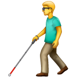 Man With White Cane on WhatsApp