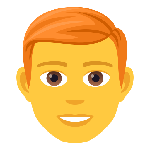 Man: Red Hair on JoyPixels