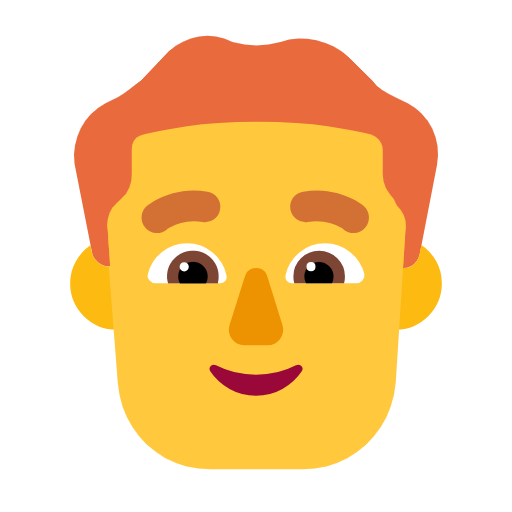 Man: Red Hair on Microsoft Fluent