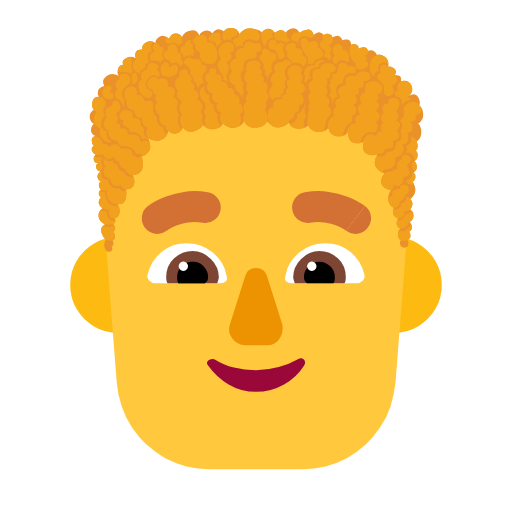Man: Curly Hair on Microsoft Fluent