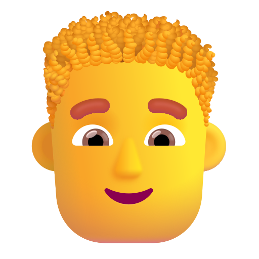 Man: Curly Hair on Microsoft 3D