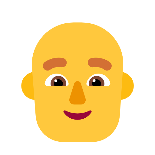 Man: Bald on Microsoft Fluent