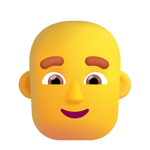 Man: Bald on Microsoft 3D