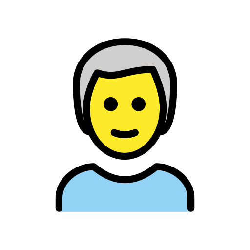 Man: White Hair on OpenMoji