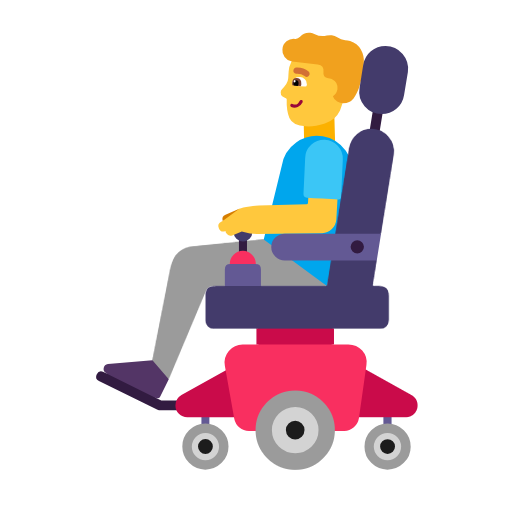 Man In Motorized Wheelchair on Microsoft Fluent