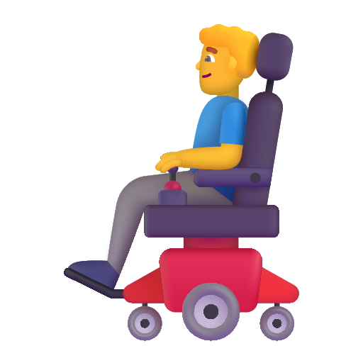 Man In Motorized Wheelchair on Microsoft 3D