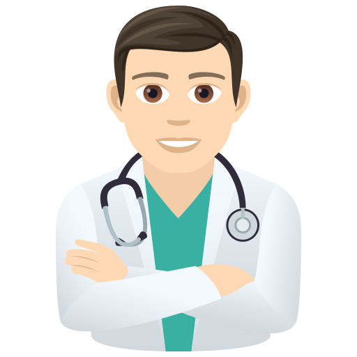 Man Health Worker: Light Skin Tone on JoyPixels
