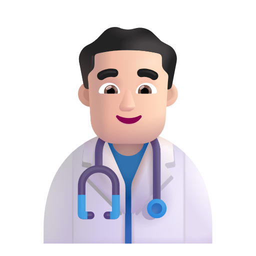 Man Health Worker: Light Skin Tone on Microsoft 3D