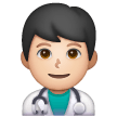 Man Health Worker: Light Skin Tone on Samsung