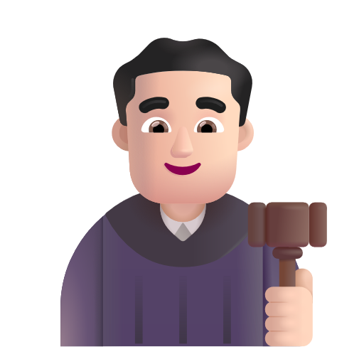 Man Judge: Light Skin Tone on Microsoft 3D
