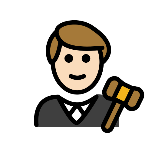 Man Judge: Light Skin Tone on OpenMoji
