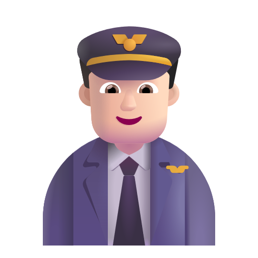 Man Pilot: Light Skin Tone on Microsoft 3D
