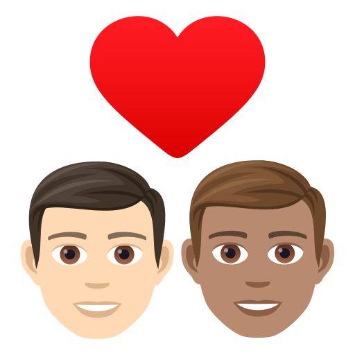 Couple With Heart: Man, Man: Medium Skin Tone on JoyPixels