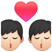 Kiss: Man, Man: Light Skin Tone on Samsung