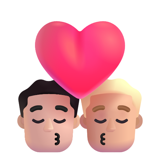 Kiss: Man, Man: Medium-Light Skin Tone on Microsoft 3D