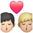 Kiss: Man, Man: Medium Skin Tone on Samsung