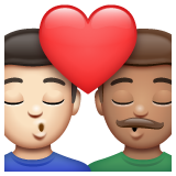 Kiss: Man, Man: Medium Skin Tone on WhatsApp