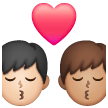 Kiss: Man, Man: Medium-Dark Skin Tone on Samsung