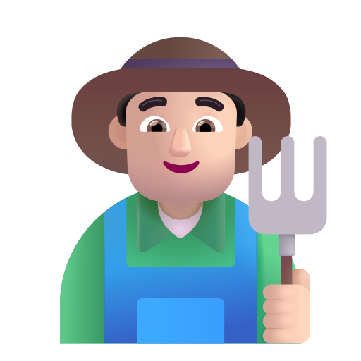 Man Farmer: Light Skin Tone on Microsoft 3D