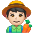 Man Farmer: Light Skin Tone on Samsung