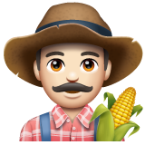 Man Farmer: Light Skin Tone on WhatsApp