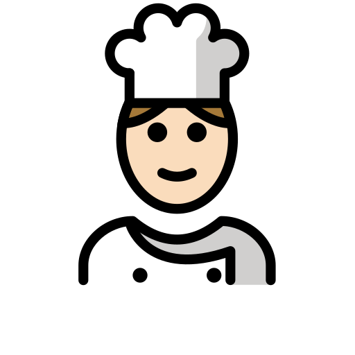 Man Cook: Light Skin Tone on OpenMoji