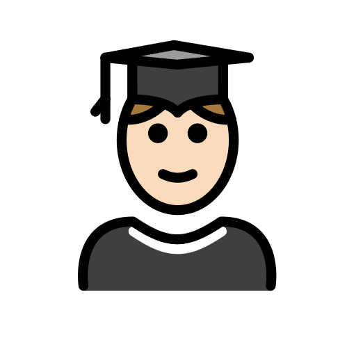 Man Student: Light Skin Tone on OpenMoji