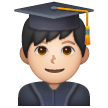 Man Student: Light Skin Tone on Samsung