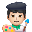 Man Artist: Light Skin Tone on Samsung