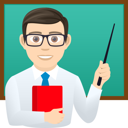 Man Teacher: Light Skin Tone on JoyPixels