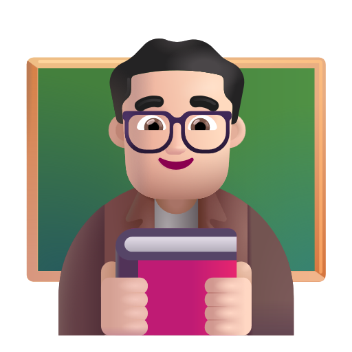 Man Teacher: Light Skin Tone on Microsoft 3D