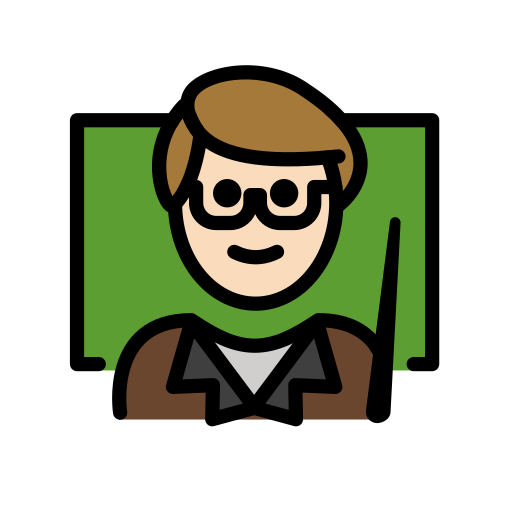 Man Teacher: Light Skin Tone on OpenMoji