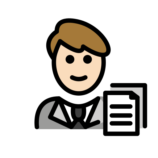 Man Office Worker: Light Skin Tone on OpenMoji