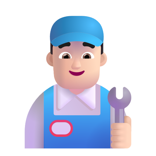 Man Mechanic: Light Skin Tone on Microsoft 3D