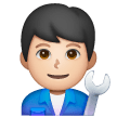 Man Mechanic: Light Skin Tone on Samsung
