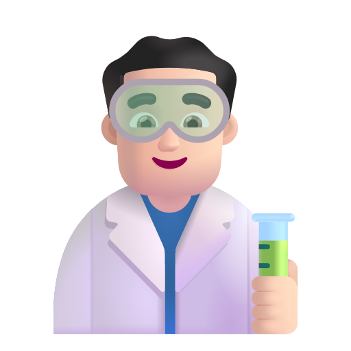 Man Scientist: Light Skin Tone on Microsoft 3D