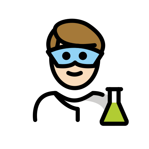 Man Scientist: Light Skin Tone on OpenMoji