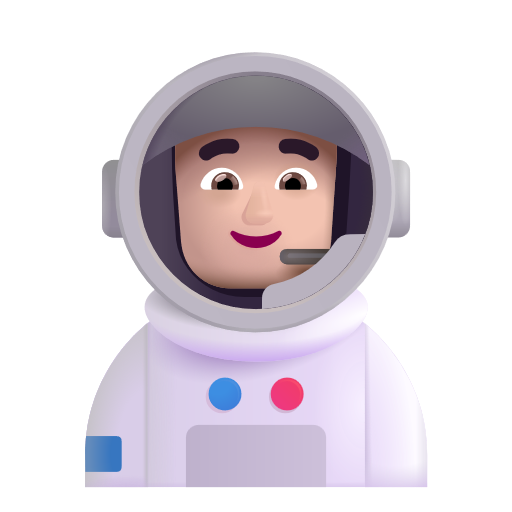 Man Astronaut: Light Skin Tone on Microsoft 3D