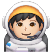 Man Astronaut: Light Skin Tone on Samsung