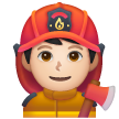 Man Firefighter: Light Skin Tone on Samsung