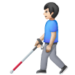 Man With White Cane: Light Skin Tone on Samsung