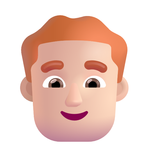 Man: Red Hair: Light Skin Tone on Microsoft 3D