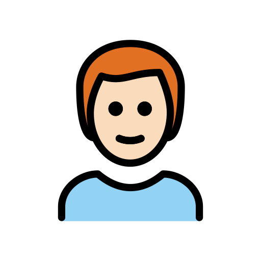 Man: Red Hair: Light Skin Tone on OpenMoji