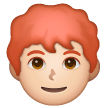 Man: Red Hair: Light Skin Tone on Samsung