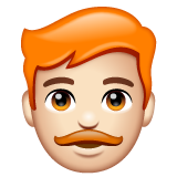 Man: Red Hair: Light Skin Tone on WhatsApp