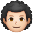 Man: Curly Hair: Light Skin Tone on Samsung