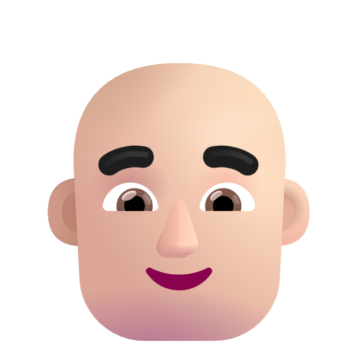Man: Bald: Light Skin Tone on Microsoft 3D