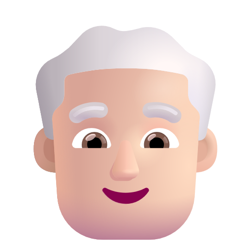 Man: White Hair: Light Skin Tone on Microsoft 3D