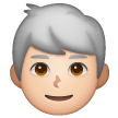Man: White Hair: Light Skin Tone on Samsung