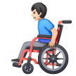 Man In Manual Wheelchair: Light Skin Tone on Samsung